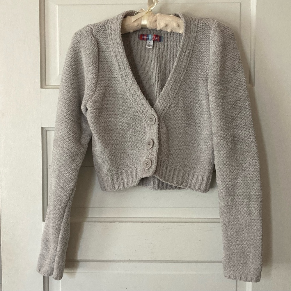 Urban Outfitters Small Grey plush cardigan